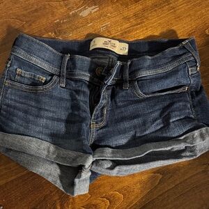 Hollister Dark Blue Denim Shorts